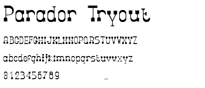 Parador Tryout font